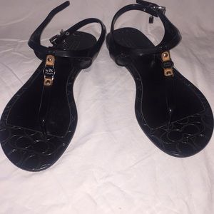 Black Coach Sandals